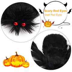 49 inch bendable black spider with a 126 inch stretch web - product photo 8 of 10
