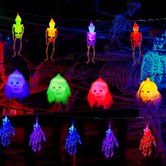 3 set halloween string lights, 50 LEDs on 24 ft - product photo 2 of 10