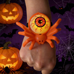 Halloween glowing spider lantern, eye-shaped candles, skull wristbands, handbands lights