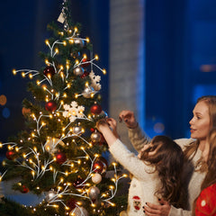 Lighted Birch Garland 7.87FT Lighted Twig Vine Lights 144LED Birch Garland with Lights String Light with Timer 8 Modes IP45 Waterproof for Christmas F