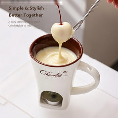 Christmas chocolate melting oven ceramic hot pot cup Microwave oven heated cheese Halloween cup
