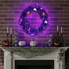 24 in pre-lit Halloween wreath with 50 LEDs - product photo 5 of 6