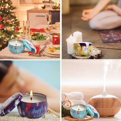 Soy Wax Christmas Candle Gift Set – 4 Scents, Holiday Gift Box