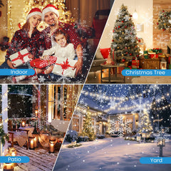Christmas Snowflake Projector Light Dual-Head LED Stake Light IP44 Waterproof Xmas Decoration For Holiday Indoor Outdoor Use Garden Patio Wall Decor