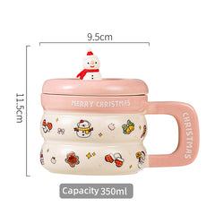 Santa Lid Christmas Mug – Ceramic Holiday Cocoa Cup That Comes Ready to Gift