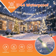 330FT 1000LED String Lights Outdoor Christmas Decoration Lights with Remote IP44 Waterproof 8 Lighting Modes 8 Brightness Timer Plug In Fairy Light Xm