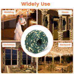 330FT 1000LED String Lights Outdoor Christmas Decoration Lights with Remote IP44 Waterproof 8 Lighting Modes 8 Brightness Timer Plug In Fairy Light Xm