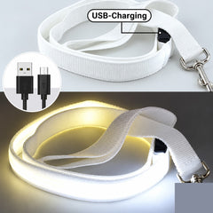 LED Dog Leash - Rechargeable Light-Up Pet Leash for Night Walks | 7 Glow Colors | USB Charging, Strong Clip & Comfortable Non-Slip Grip