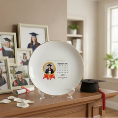 Custom Graduation Calendar Personalized Round Jewelry Dish