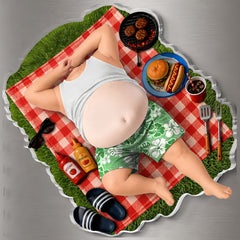 Living the Grill Life– Personalized Father's Day Funny Gifts For Dad, Grandpa