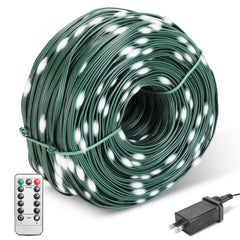 330FT 1000LED String Lights Outdoor Christmas Decoration Lights with Remote IP44 Waterproof 8 Lighting Modes 8 Brightness Timer Plug In Fairy Light Xm