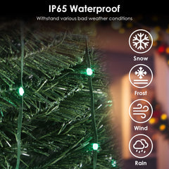 4.9FT 166Pcs LED Lights Collapsible Christmas Tree Light with Remote App Control IP65 Waterproof Customized Multi-Color Mode Timer Setting Work with A