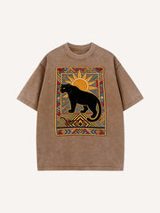 Pharaoh's Black Panther Guardian Printed Short Sleeve