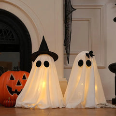two light-up fabric ghosts in two heights - product photo 10 of 10