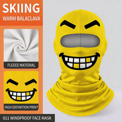 Novelty Fleece Balaclava – Windproof Funny Face Ski Mask That Covers Head, Face & Neck