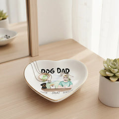 Custom Puppies are important members of the family Personalized Heart-Shaped Jewelry Tray