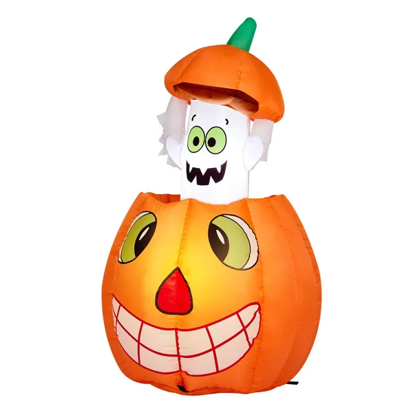 2.8 ft inflatable pumpkin ghost - product photo 3 of 5