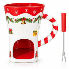 Christmas chocolate melting oven ceramic hot pot cup Microwave oven heated cheese Halloween cup