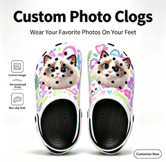 Upload Photos to Customize Y2K Style Printed Casual Slippers - Custom Gift for Goth and Y2K Lovers