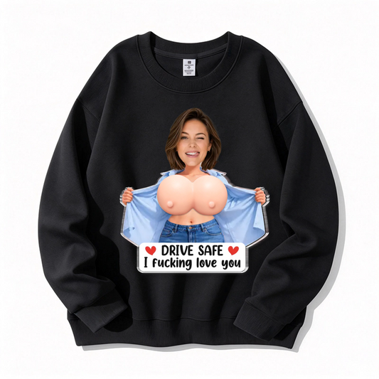 Customized Sexy & Humorous Couple Avatars on Personalized Hoodie