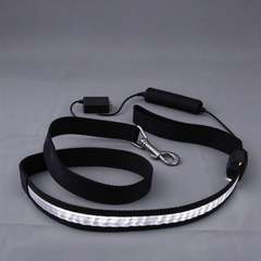 USB rechargeable LED dog leash, a safety light for night walking dog chain, suitable for all sizes of pets