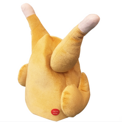 Electric plush party hat, swaying turkey legs and shark tails. A funny costume prank hat suitable for Halloween and Thanksgiving.