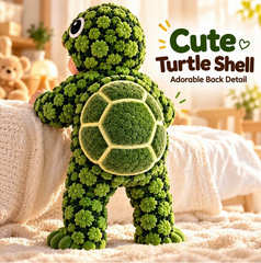 Little Turtle Plush Shell Baby Onesie, Cute 3D Tortoise Hooded Romper