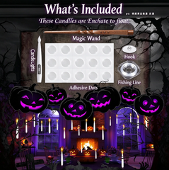 Floating remote control candle lamp - LED imitation candle. Suitable for Halloween and Christmas decorations.