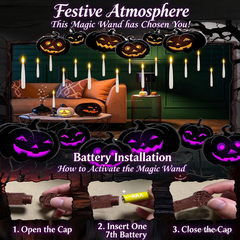 Floating remote control candle lamp - LED imitation candle. Suitable for Halloween and Christmas decorations.