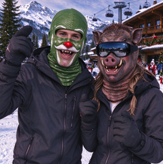 Funny Realistic Face Ski Mask