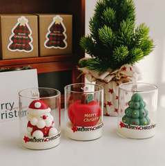 Holiday Cuties: Christmas Bubble Candles in a Glass — Gift-Ready