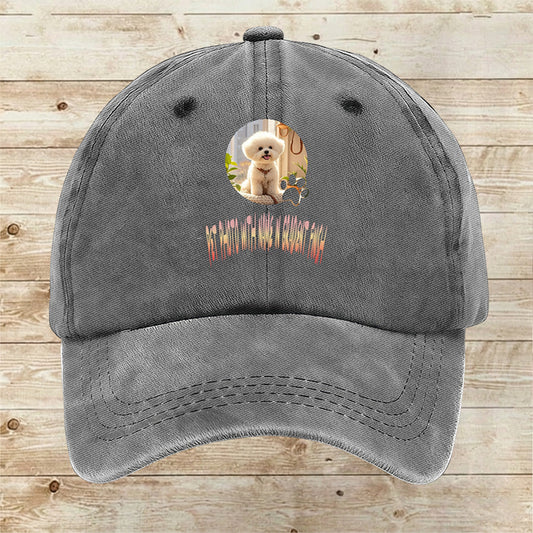 Custom Pet Photo with name in Gradient Finish Cap