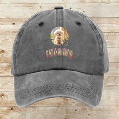 Custom Pet Photo with name in Gradient Finish Cap