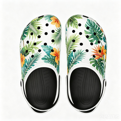 Personalized Photos - Customized Hawaiian Print Sneakers - Perfect for Vacation and Leisure