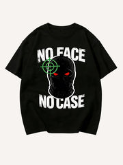 The masked person isn't necessarily wearing a Superman print short-sleeved shirt.
