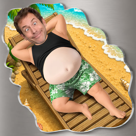 Livin' the Easy Beach Life– Personalized Father's Day Funny Gifts For Dad, Grandpa