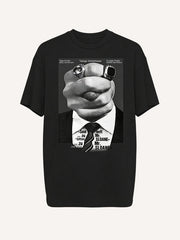 Vintage Mobster Fist & Suit Graphic T-Shirt