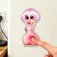 Custom Face Funny Naughty Gift For Husband, Boyfriend, Him - Personalized Fridge Magnet