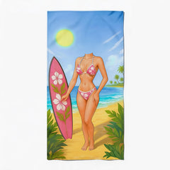 Custom Girls Beach Towel, Personalized Face Photo Gift, Bachelorette Pool Towel, Funny Gifts.
