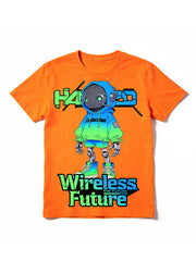 Hacked Wireless Future Robot Cyberpunk Graphic T-Shirt