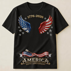 "Wings of Bravery" 250th Anniversary Short-Sleeve Tee (Cats & Dogs)