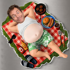 Living the Grill Life– Personalized Father's Day Funny Gifts For Dad, Grandpa