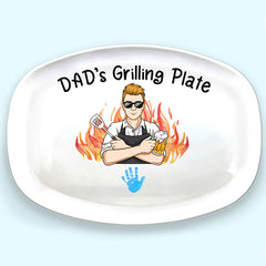 Daddy Grill Legend - Family Personalized Custom Platter - Father's Day, Birthday Gift For Dad