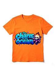 Charm Ocean Graffiti Skull Graphic Short Sleeve T-Shirt