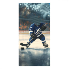 Personalized Hockey Team Beach Towel: Custom Face, Number & Name Pool Towel, Game Day Gift.