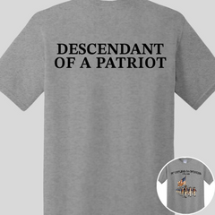 Custom Name 250 Years USA Shirt | Descendant of Patriots Front & Back Shirt | 1776–2026 Patriotic Heritage Tee