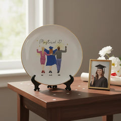 Custom Proud parents Personalized Round Jewelry Dish