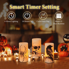 three flameless paraffin candle lamps with a timer - product photo 7 of 12
