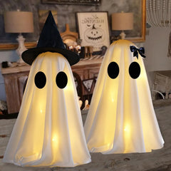 two light-up fabric ghosts in two heights - product photo 5 of 10