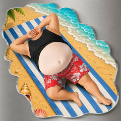 Leopard Print & Beach Naps– Personalized Father's Day Funny Gifts For Dad, Grandpa